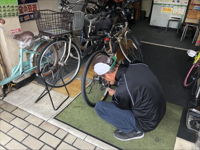 交野市 府道7号線 アシスト自転車